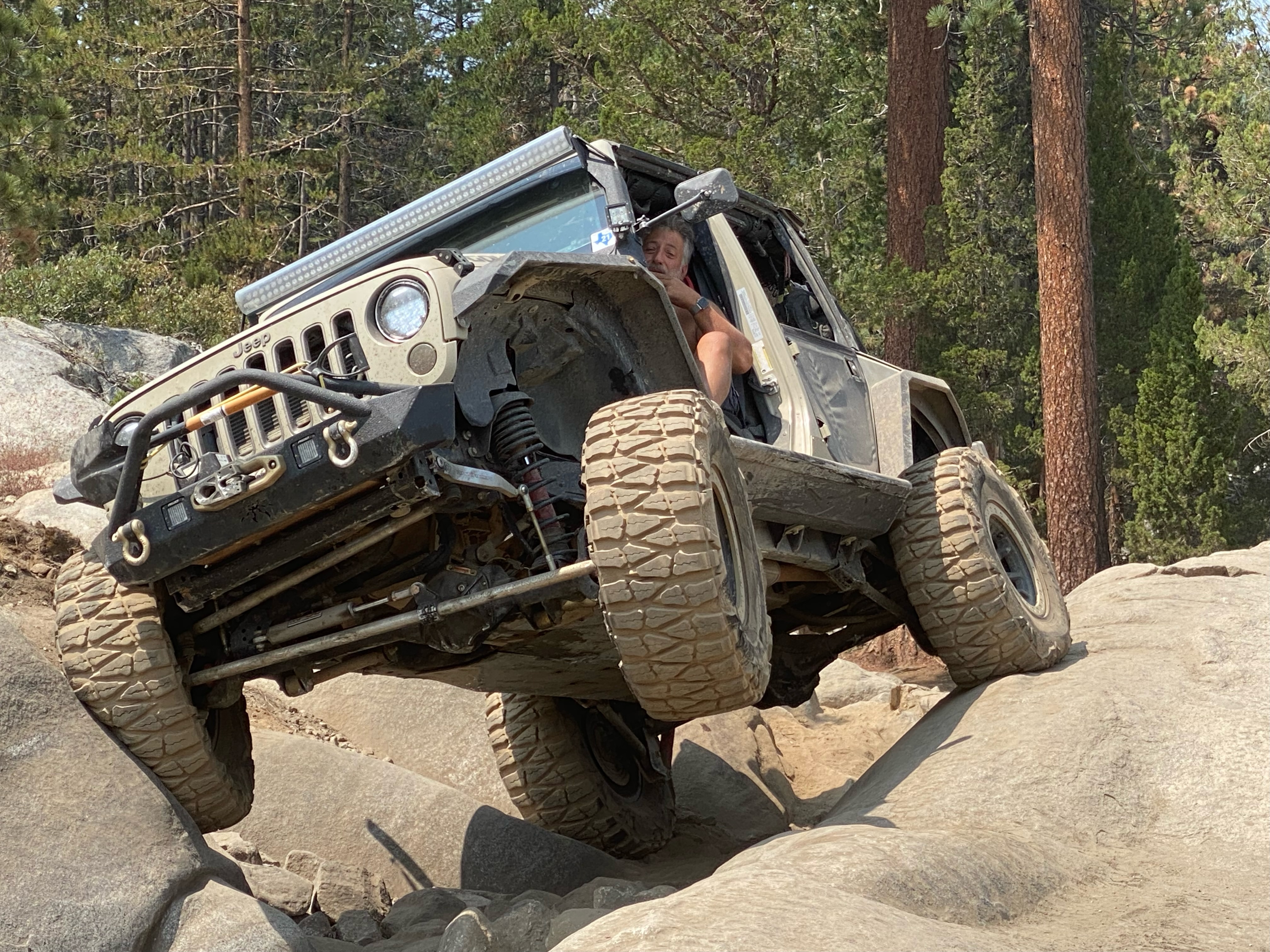 Jeep Over Boulders